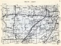 Carlton County, Beseman, Red Clover, Progress, Perch Lake, Knofe Falls, Thomson, Lakeview, Eagle, Corona, Minnesota State Atlas 1954